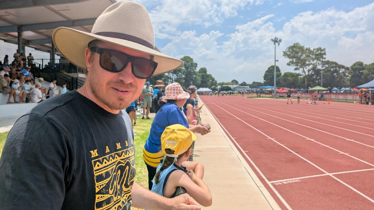 Trackside at kids athletics