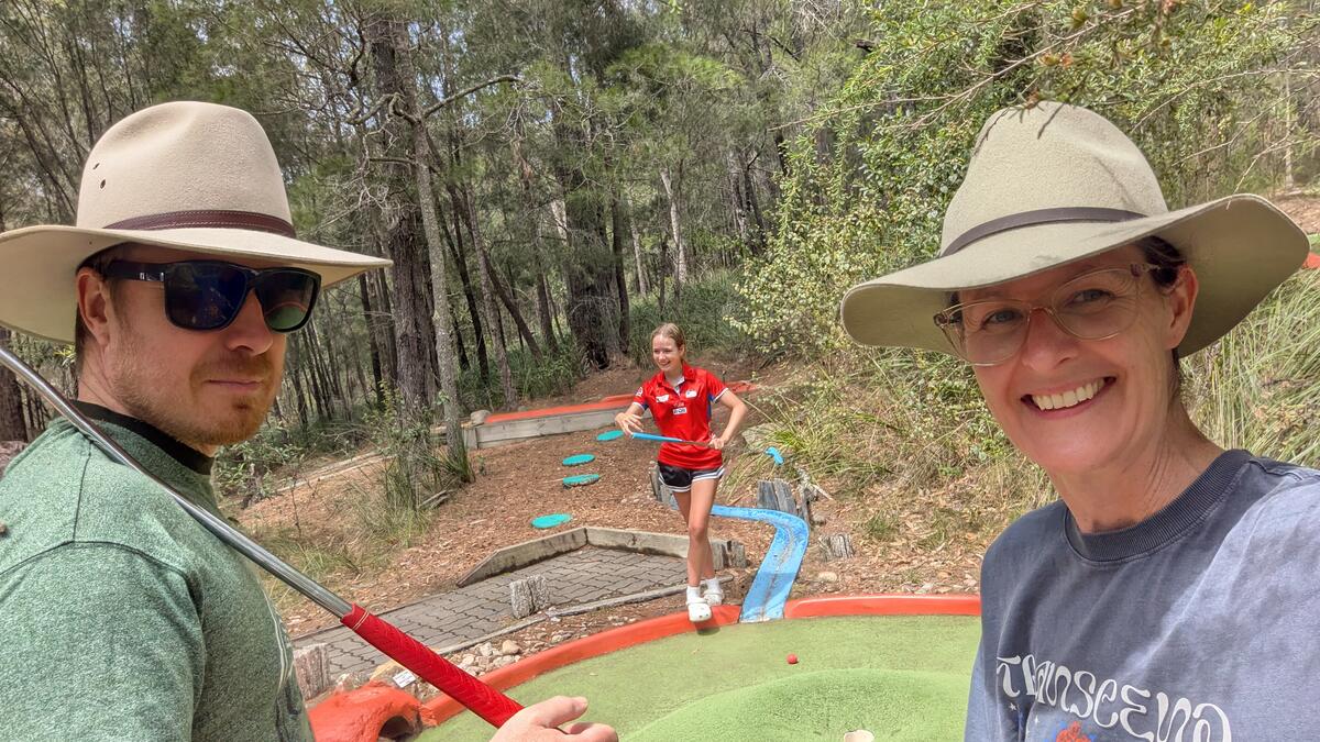 Mini golf family outing
